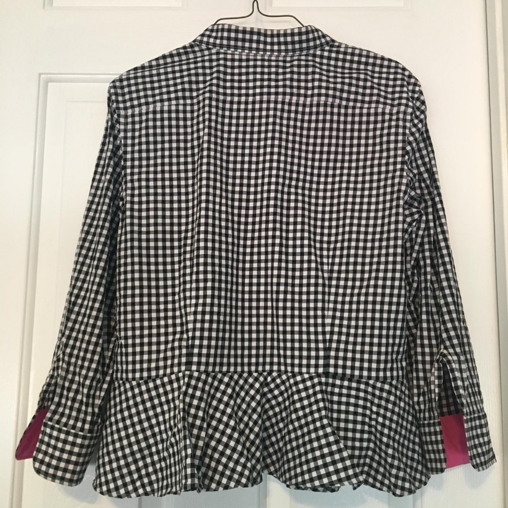 Plaid Button Down Collar Blouse Ralph Lauren Top - Picture 2 of 5